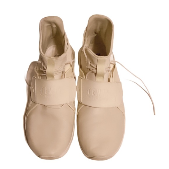 Puma x Fenty Ignite Cream Neoprene Athletic Trainer Streetwear Sneakers W10 - Picture 2 of 7